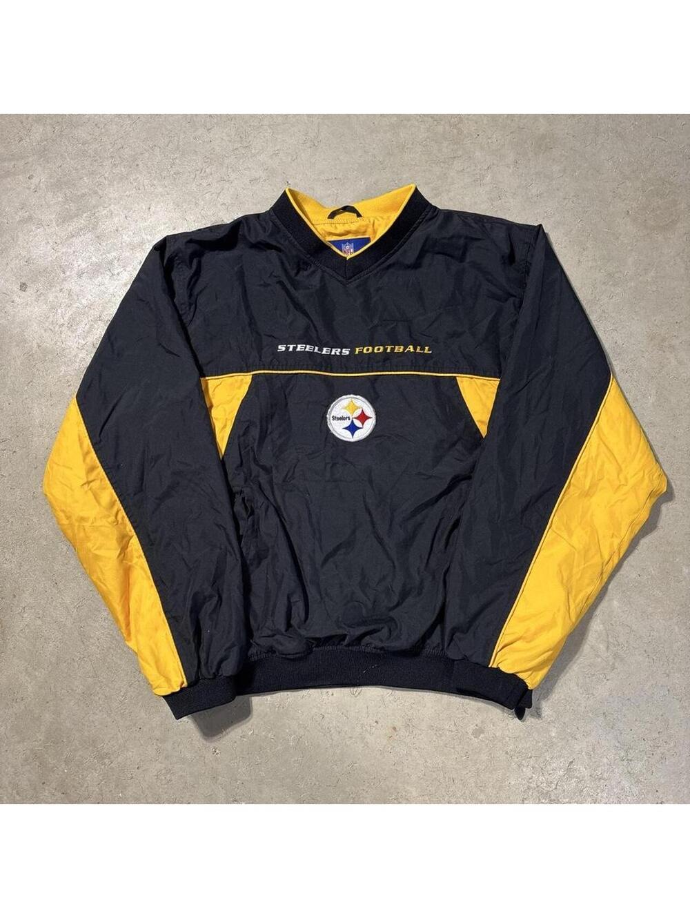 Vintage Y2K Pittsburgh Steelers Reebok On Field Pullover Jacket Men's M